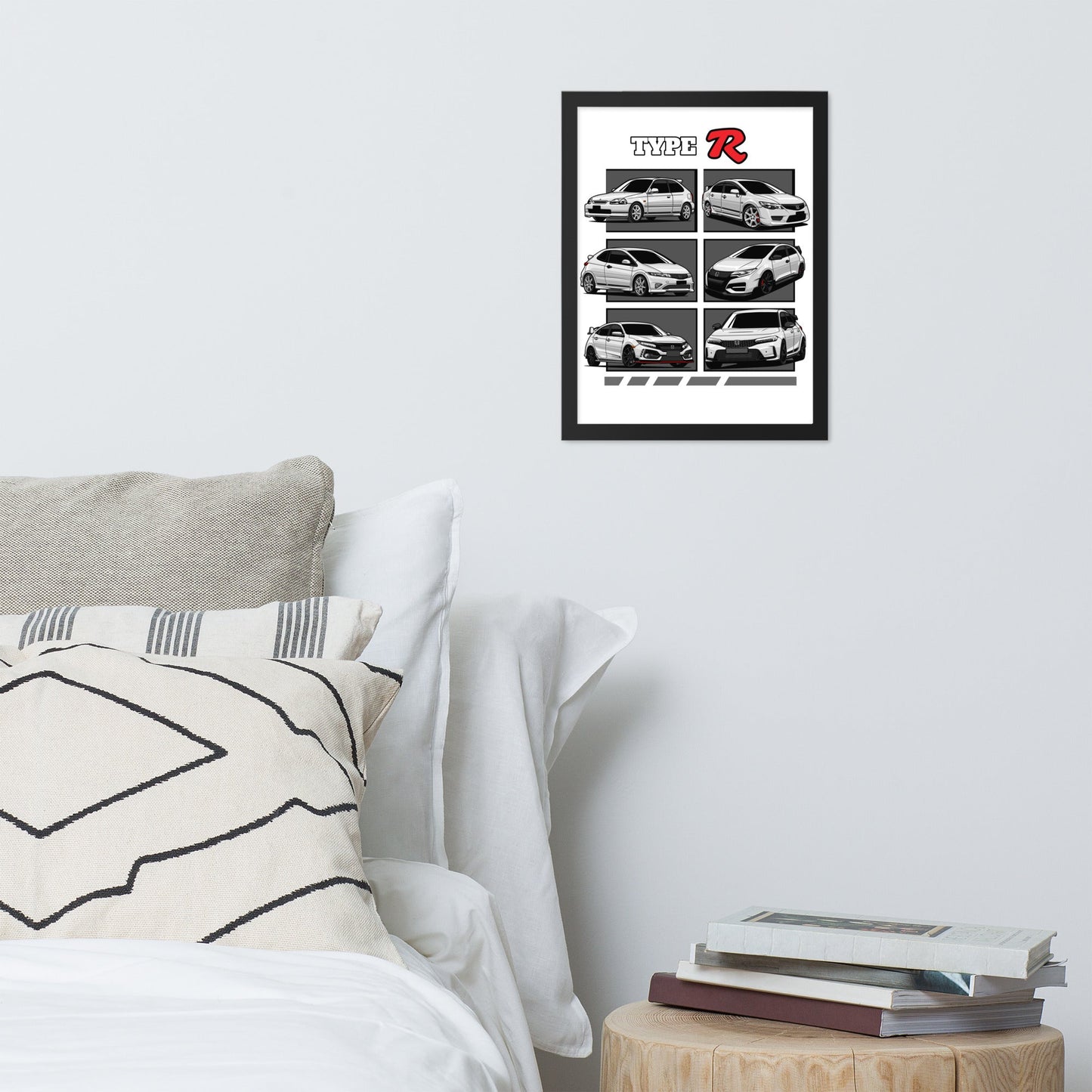 Honda civic inspired, type r fan art Framed poster - ShopKiamond