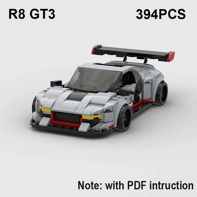 Speed r8 r7 rs6 rs7 Sports gt8 Car Building Blocks toy