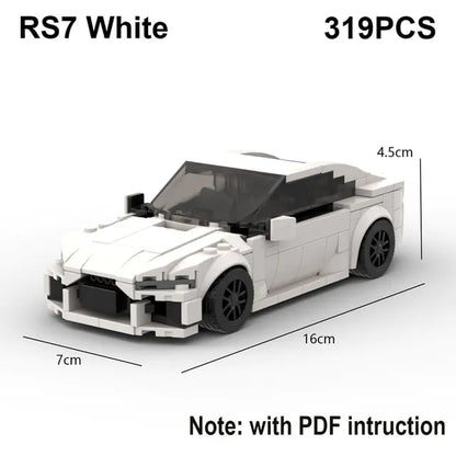 Speed r8 r7 rs6 rs7 Sports gt8 Car Building Blocks toy