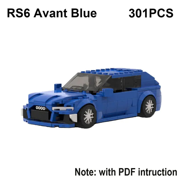 Speed r8 r7 rs6 rs7 Sports gt8 Car Building Blocks toy