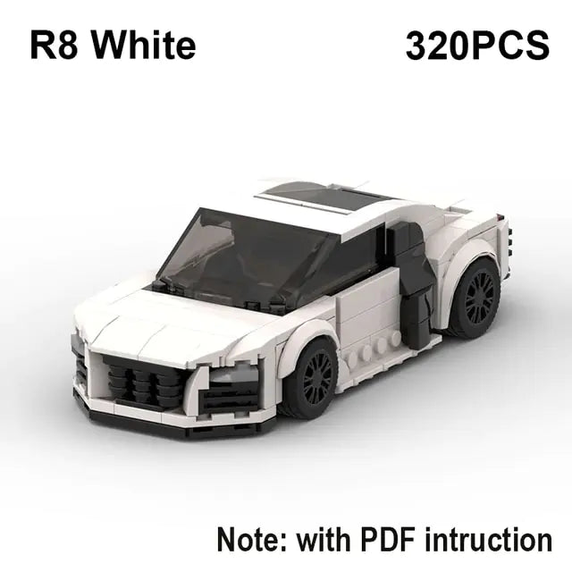 Speed r8 r7 rs6 rs7 Sports gt8 Car Building Blocks toy