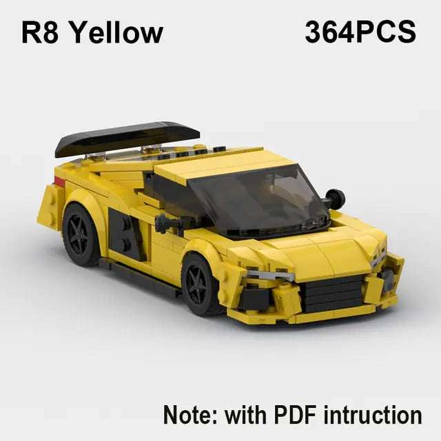 Speed r8 r7 rs6 rs7 Sports gt8 Car Building Blocks toy