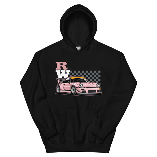 EURO japan drift king sport pink Unisex Hoodie