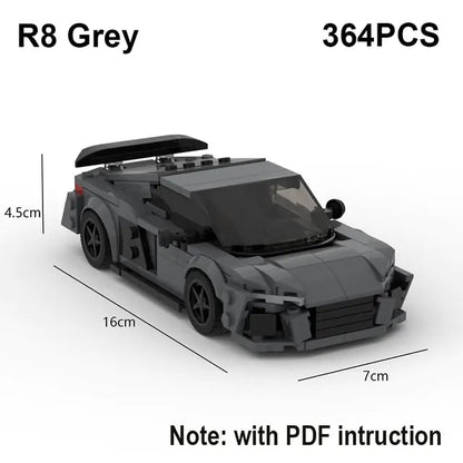 Speed r8 r7 rs6 rs7 Sports gt8 Car Building Blocks toy