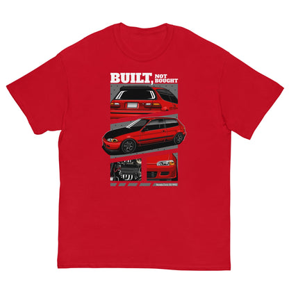 red Honda Civic EG hatchback T-shirt 1992 red